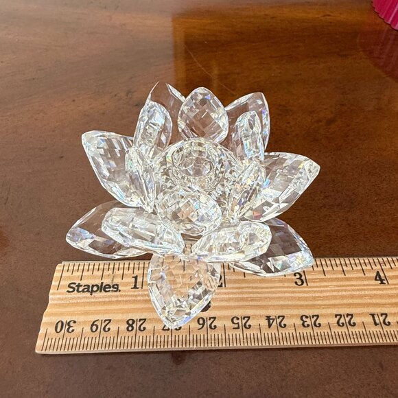 Swarovski Crystal Water Lily Figurine Tea Light Holder MIB & COA - Picture 13 of 16